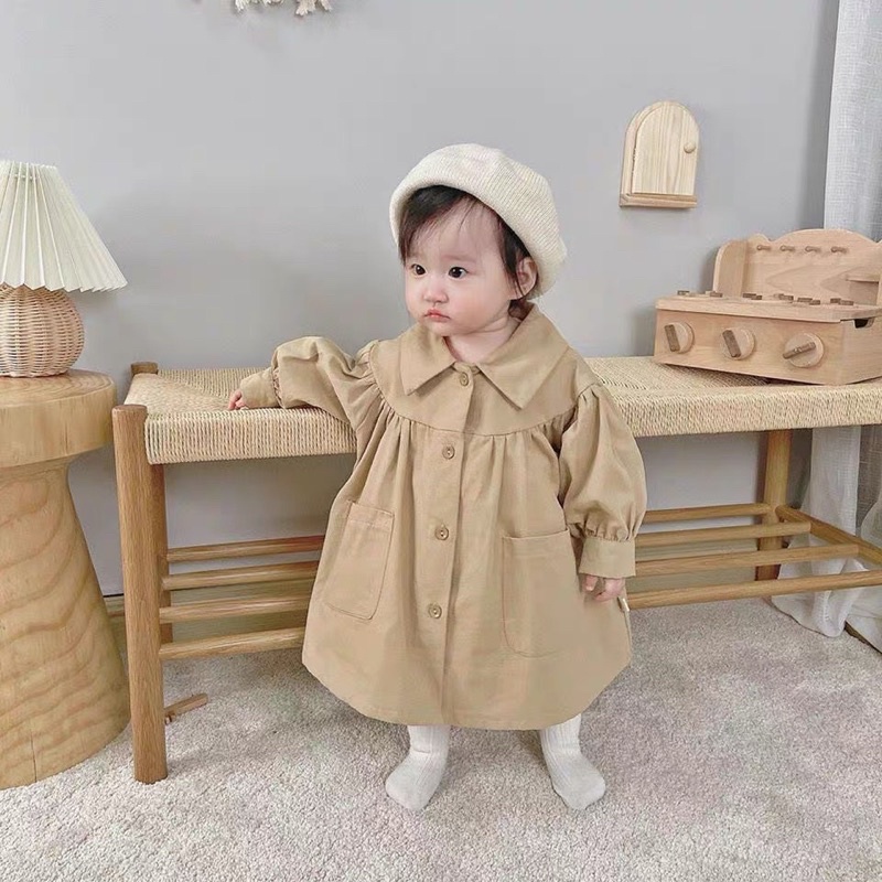 Áo khoác kaki cho bé gái xinh yêu