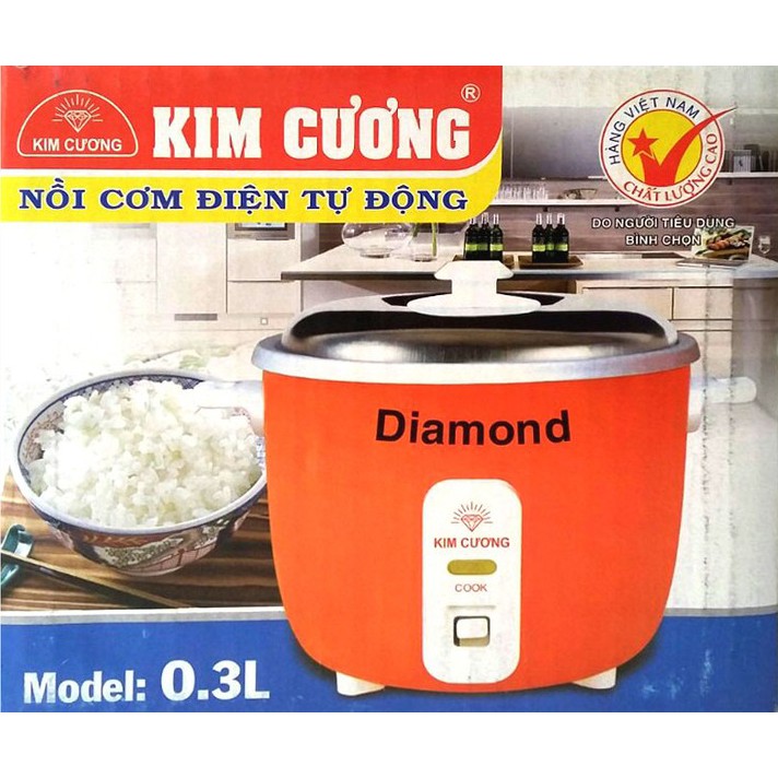 Nồi cơm điện 0.3 lít Kim Cương KC 0.3L