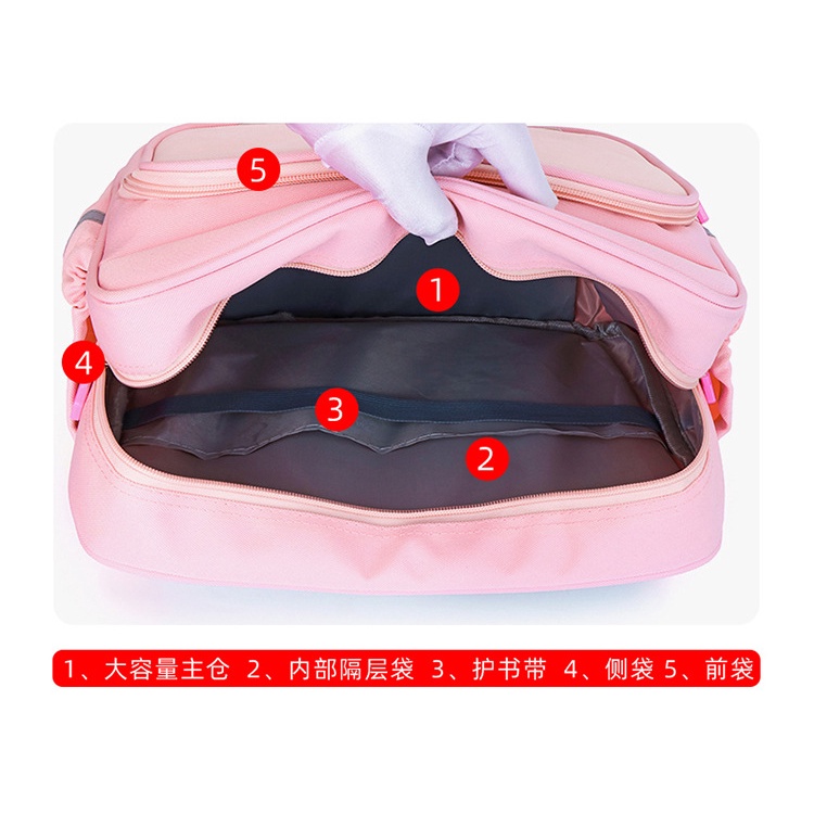 Cặp sách đi học siêu nhẹ chống thấm nước cho bé trai bé gái cấp 1 từ lớp 1- lớp 3 - Balo học sinh in hình kỳ lân, sư tử