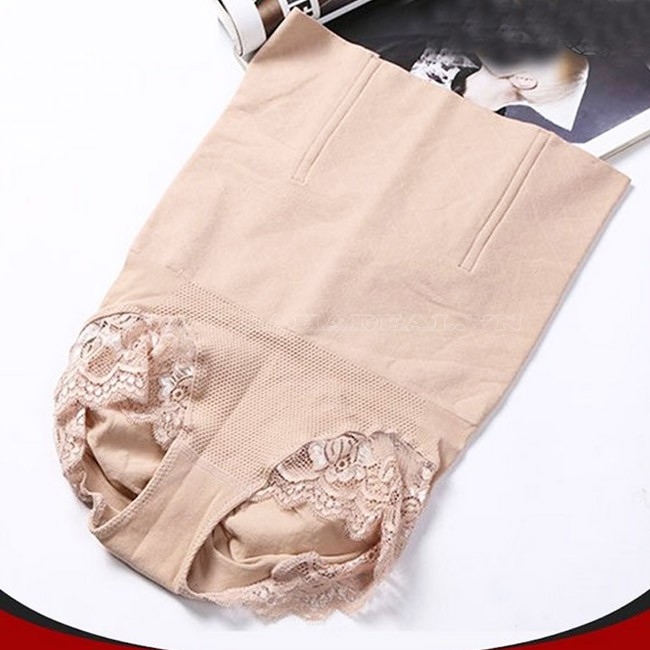 Quần Gen Bụng Cạp Cao Chống Cuộn Loại 1 có viền ren | BigBuy360 - bigbuy360.vn