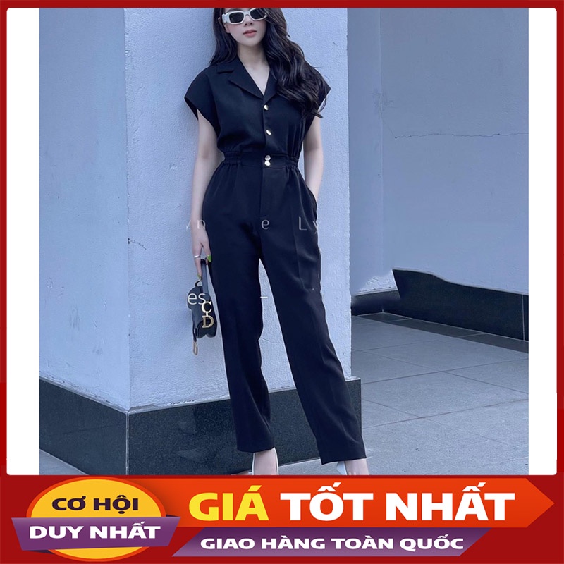 Jumpsuit Cổ Vest Dáng Dài Hàng Quảng Châu JS0011-Violet