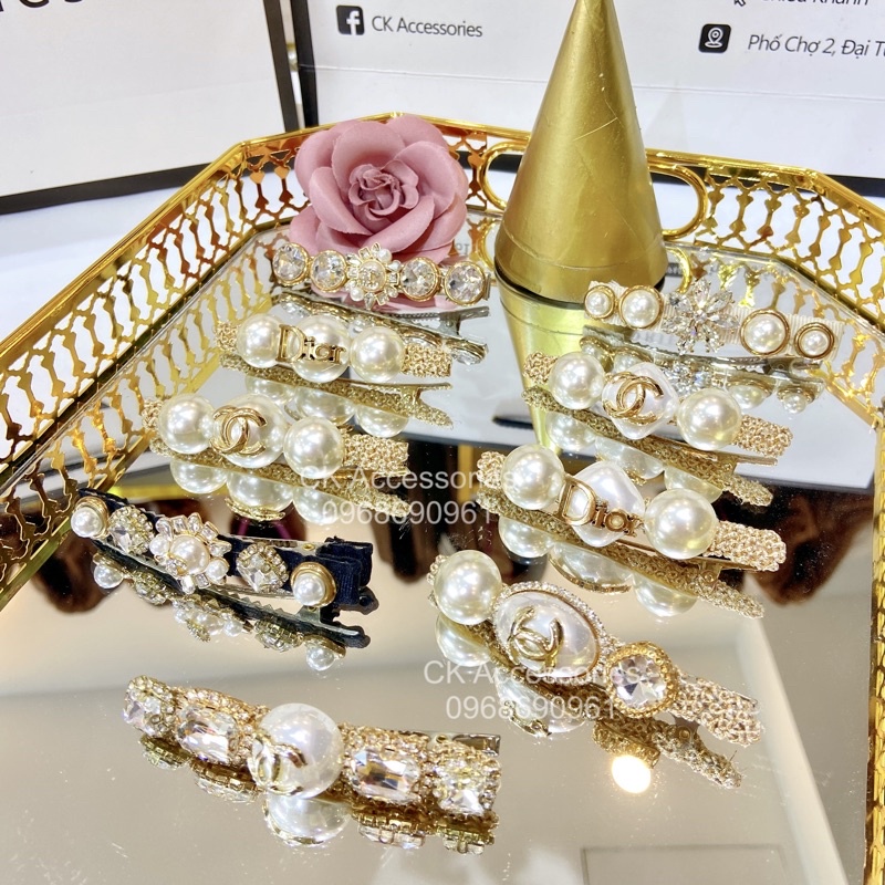 [Rẻ vô địch Kẹp tóc Thương Hiệu Cao cấp Ｃｈａｎｅｌ Ｄｉｏ Hàng loại 1 C K Accessories Sỉ  Ảnh Thật
