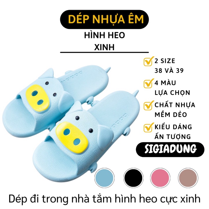 [SGD] Dép Đi Trong Nhà - Dép Nhà Tắm Hình Heo Đáng Yêu, Chống Trơn Trượt, An Toàn 6475