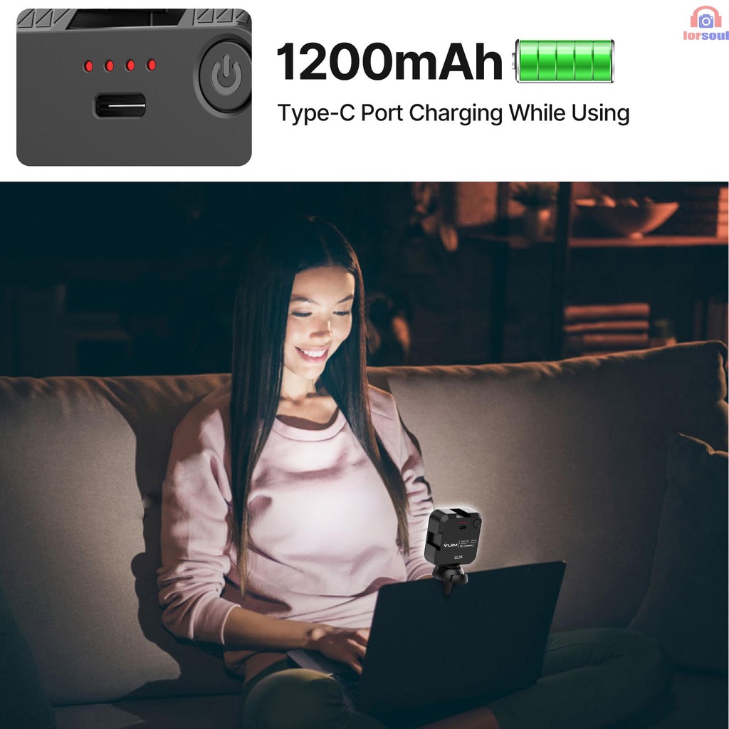 Đèn Led Kẹp 4w 5600k Tích Hợp Pin 1200mah Hỗ Trợ Chiếu Sáng Cho Laptop / Máy Tính Bảng / Điện Thoại | BigBuy360 - bigbuy360.vn