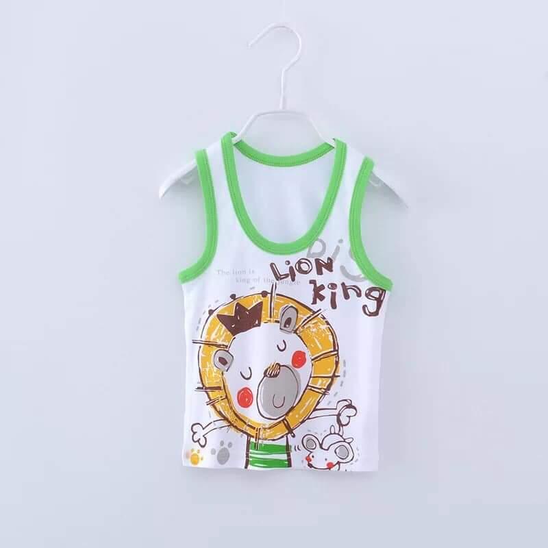 Áo sát nách bé trai, áo ba lỗ bé gái thun 100% cotton mềm mát in hình ngộ nghĩnh đáng yêu