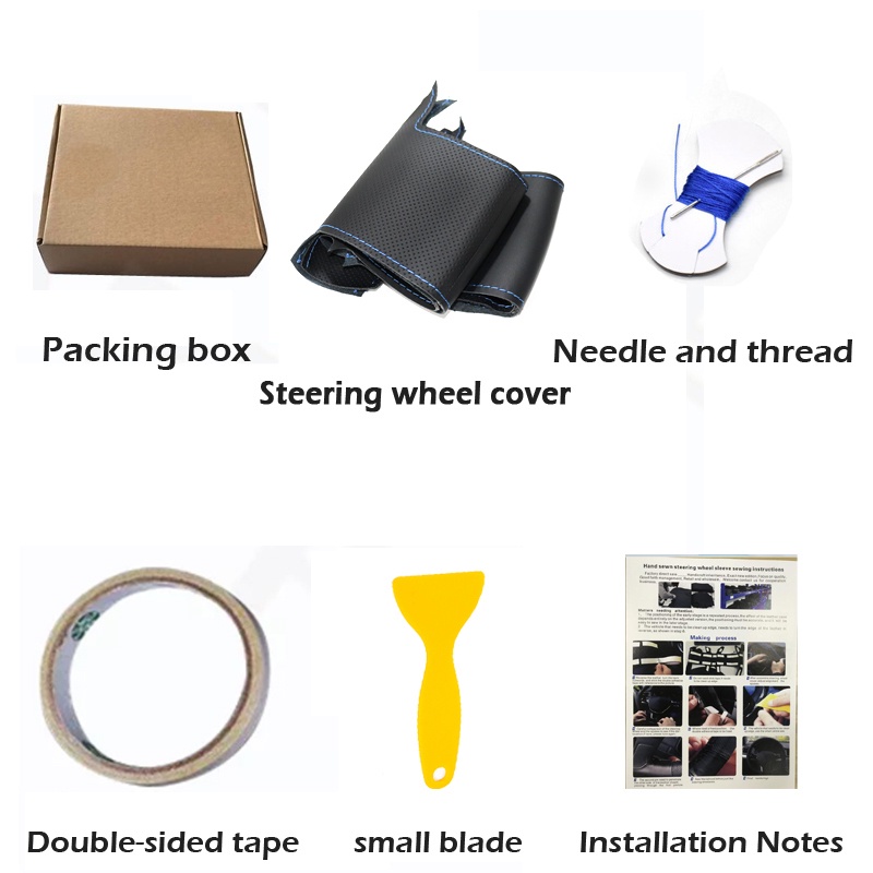 Bao Da Nhân Tạo Màu Đen Bọc Vô Lăng Xe Hơi Hyundai Elantra 4 2016 2017 Solaris 2017 Accent 2018