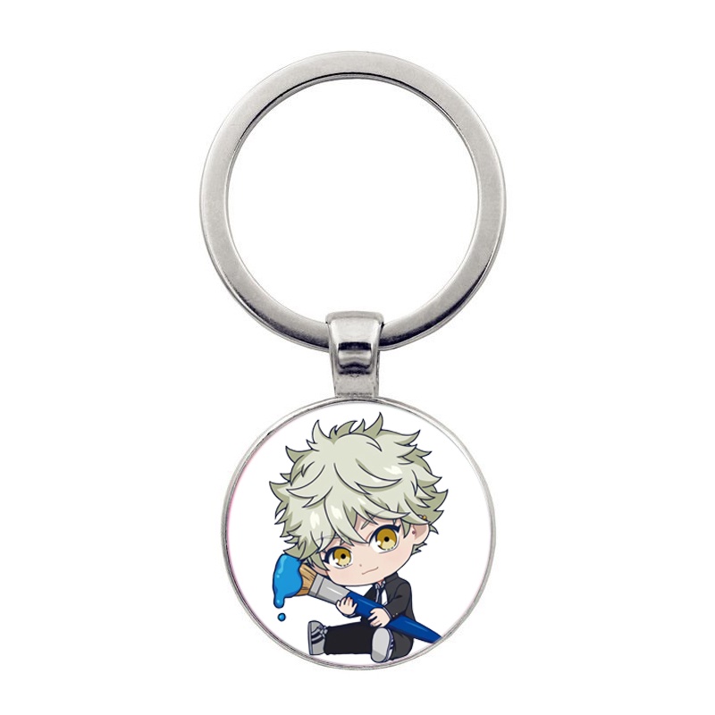 (30k) Móc khóa tròn kim loại in hình Blue Period anime chibi xinh xắn độc đáo