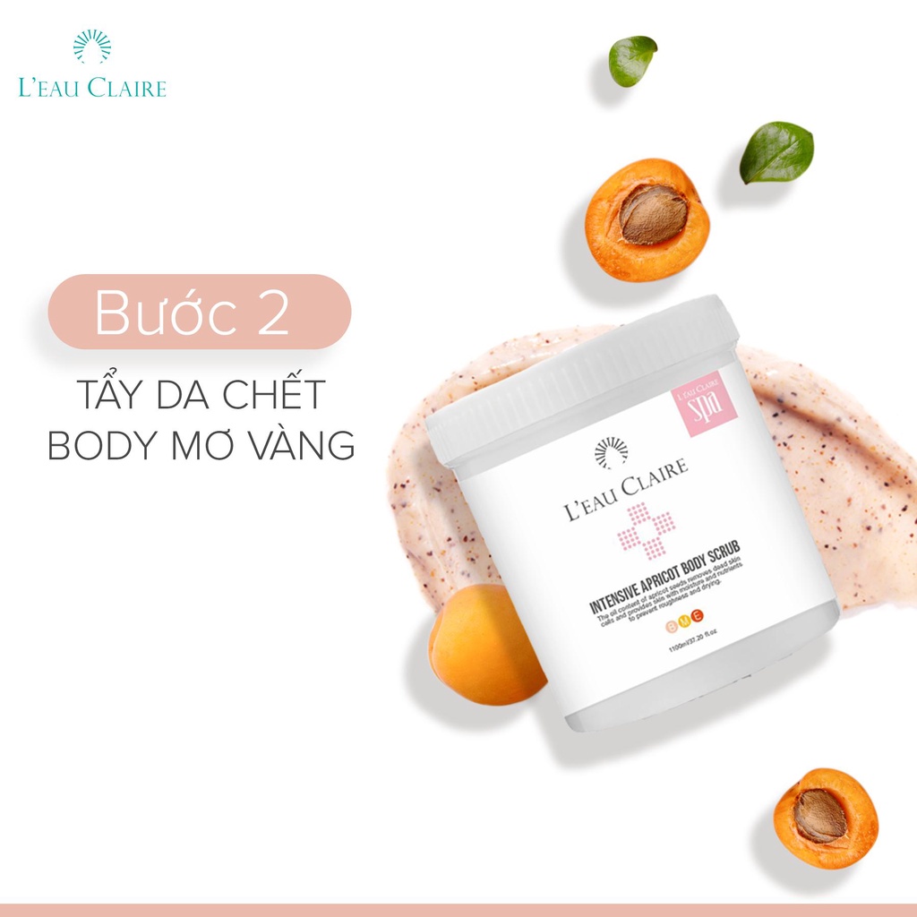 Tẩy da chết body L'eau Claire Intensive Apricot Body Scrub 1100ml