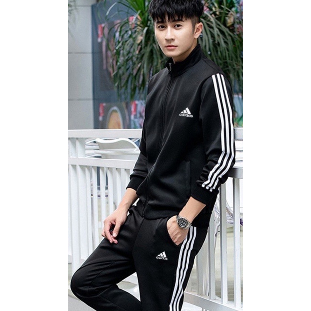 Bộ Thể Thao Adidas.s Nam Nữ Vải Poly Cao Cấp Không Bai Không Xù Thêu Logo, Bộ Quần Áo Adida.s Nam Nữ Thu Đông