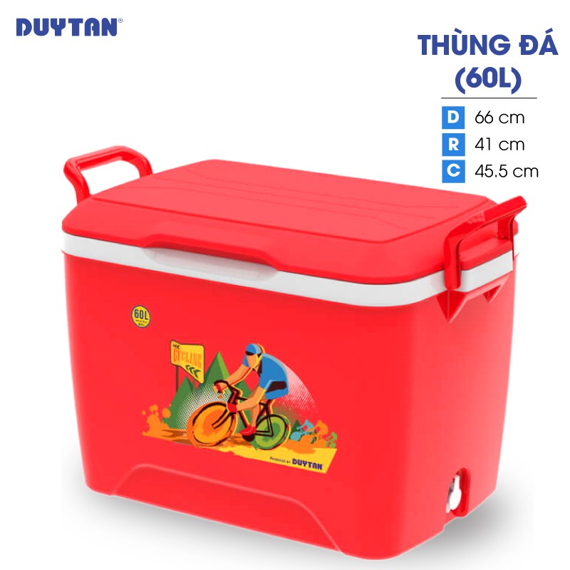 Thùng đá nhựa Duy Tân dung tích 60L - Kích thước 65.7 x 41 x 45.5cm