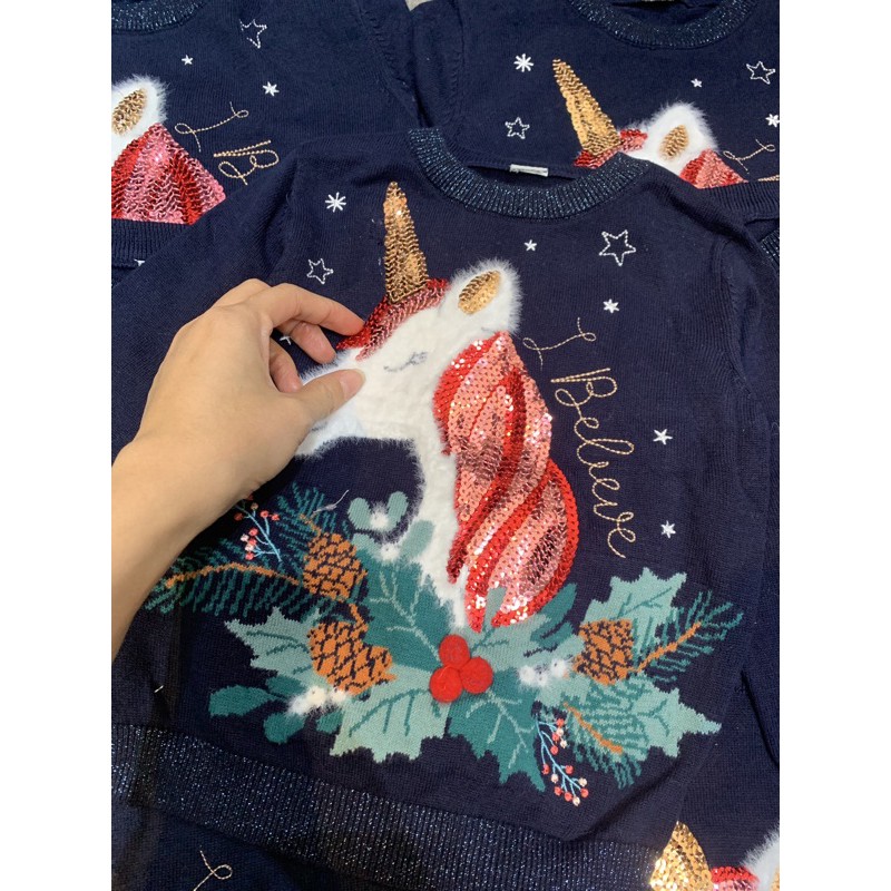 Áo len ngựa bé gái