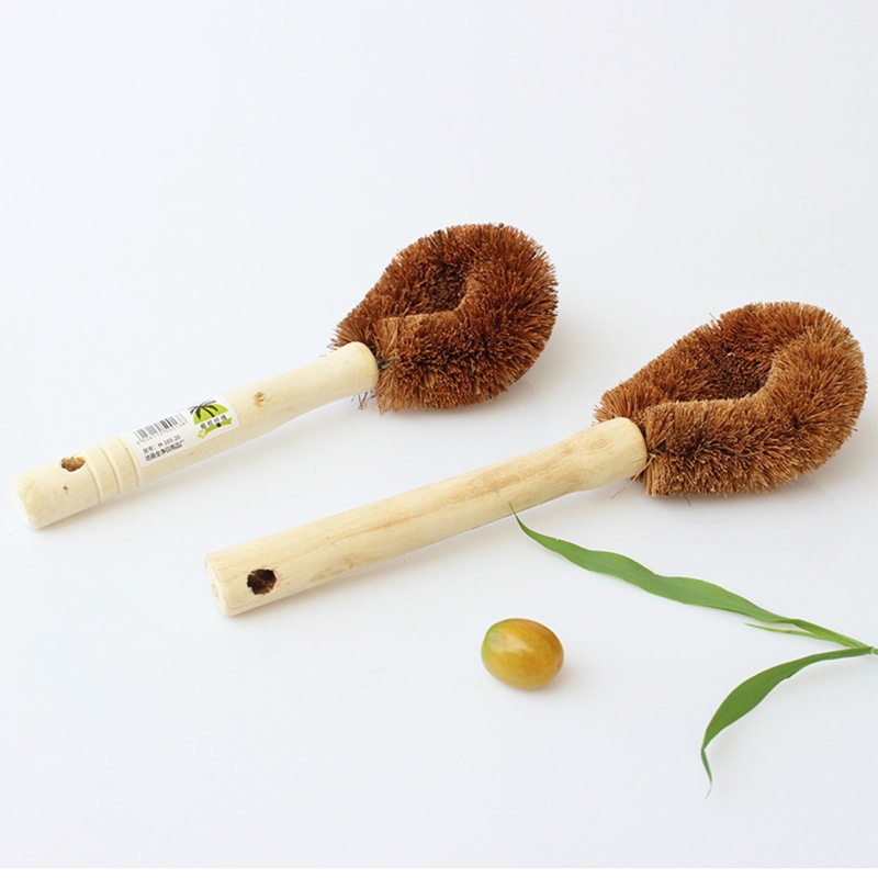 Cọ Chà Nồi Với Tay Cầm Dài Bằng Xơ Dừa Tự Nhiên Chống Dính Tiện Dụng Cho Nhà Bếp