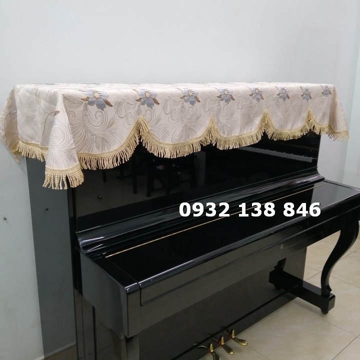 PHONG CÁCH HOÀNG GIA SANG TRỌNG KHĂN PHỦ ĐÀN PIANO CƠ HỌA TIẾT THÊU HOA CHÂU ÂU PHỐI HOA