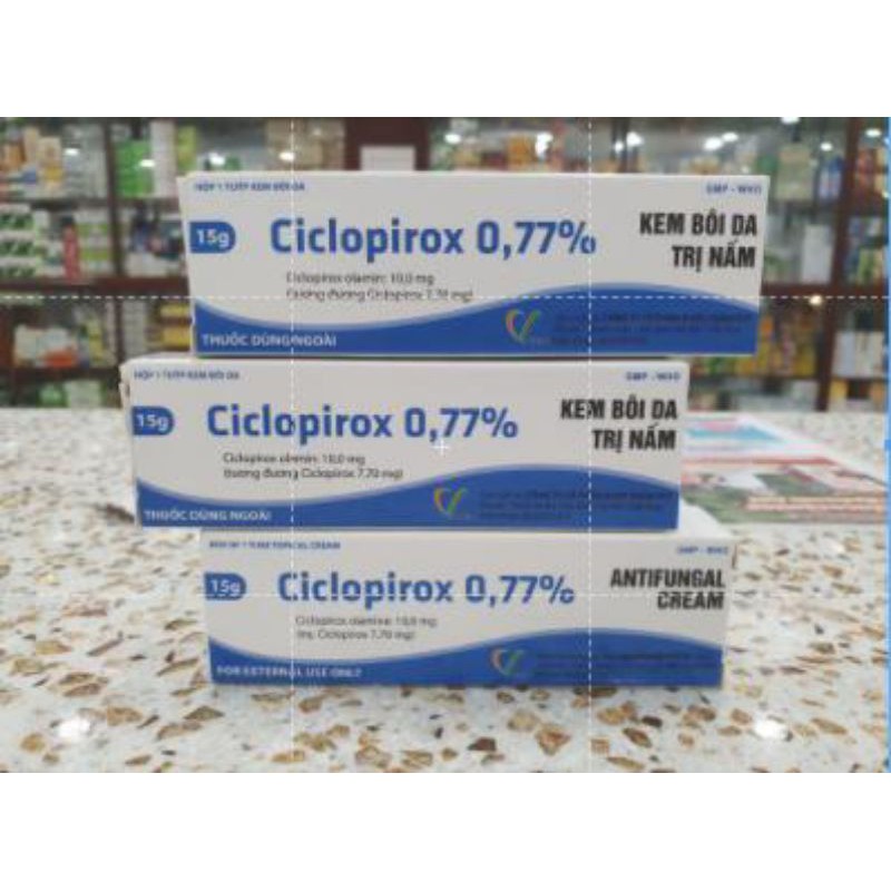 Kem bôi da Ciclopirox 0.77%