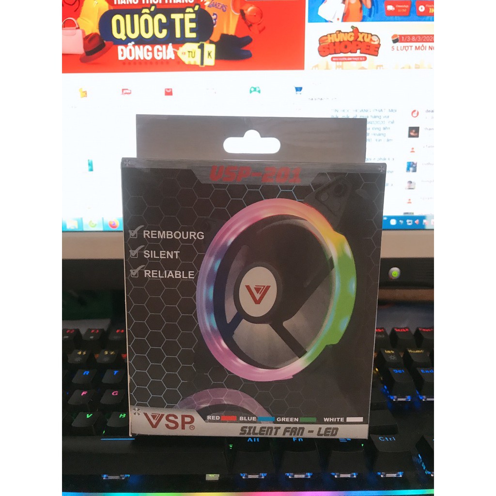 Fan Case V201 LED Tròn 1 Mặt