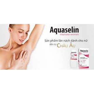 Lăn Khử Mùi Dành Cho Nữ AQUASELIN Intensive Women Mờ Thâm, Không Mùi, Ngăn Ố Vàng Áo Dùng Được Cho Mẹ Bầu 20ml - 50ml