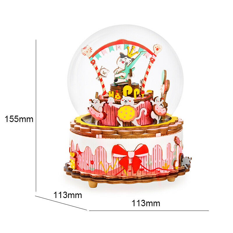 [BẢN XUẤT KHẨU TIẾNG ANH] Hộp nhạc gỗ The Happy Birthday Song DIY Robotime