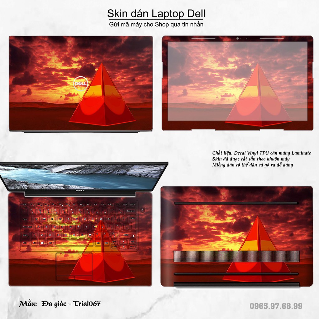 Skin dán Laptop Dell in hình Đa giác nhiều mẫu 12 (inbox mã máy cho Shop)