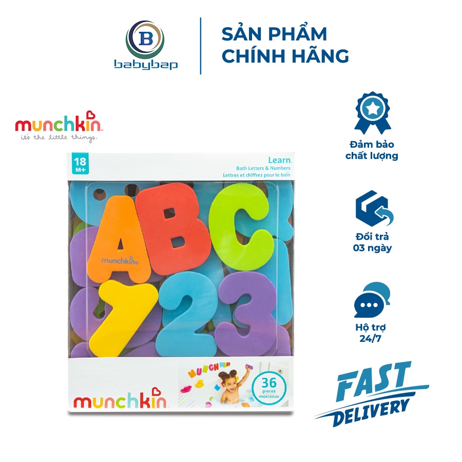 Bộ Chữ Số Xốp Munchkin Phù Hợp Với Bé Trên 3 Tuổi