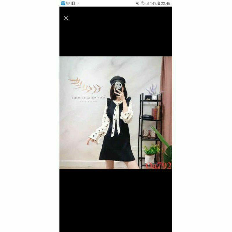 váy len xinh phối tay