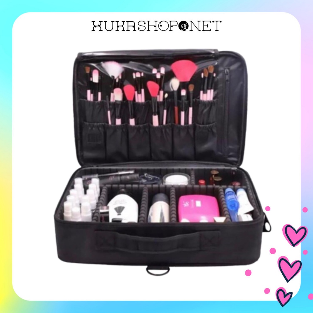 Cốp đựng đồ trang điểm chuyên nghiệp đựng mỹ phẩm makeup có dây đeo tiện dụng cao cấp loại 1