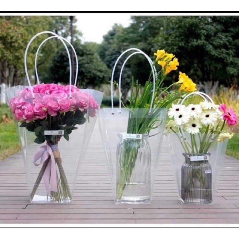 Túi nhựa trong đựng hoa size H4 siêu xinh