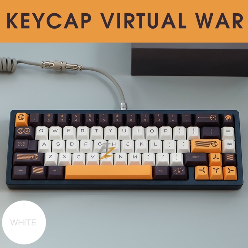 Set Keycap Thick Pbt Cherry Virtual War 141 nút cho bàn phím cơ