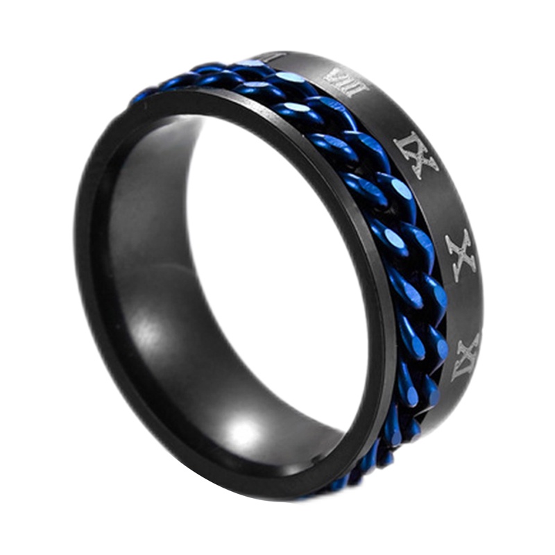 Fancy Edc Nhẫn Xoay Dây Xích Bằng Thép Không Gỉ Cổ Điển La Mã Dành Cho Nam