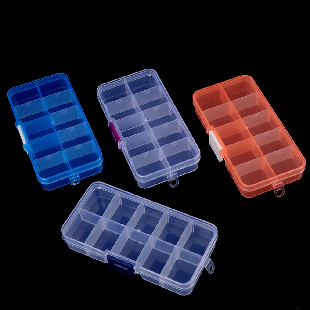 Hộp Nhựa Trong Suốt 10 Ngăn Đựng Trang Sức
