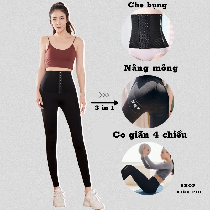 Quần tregging khoá gen bụng co giãn 4D, quần tregging legging  loại cao cấp túi xịn siêu hot