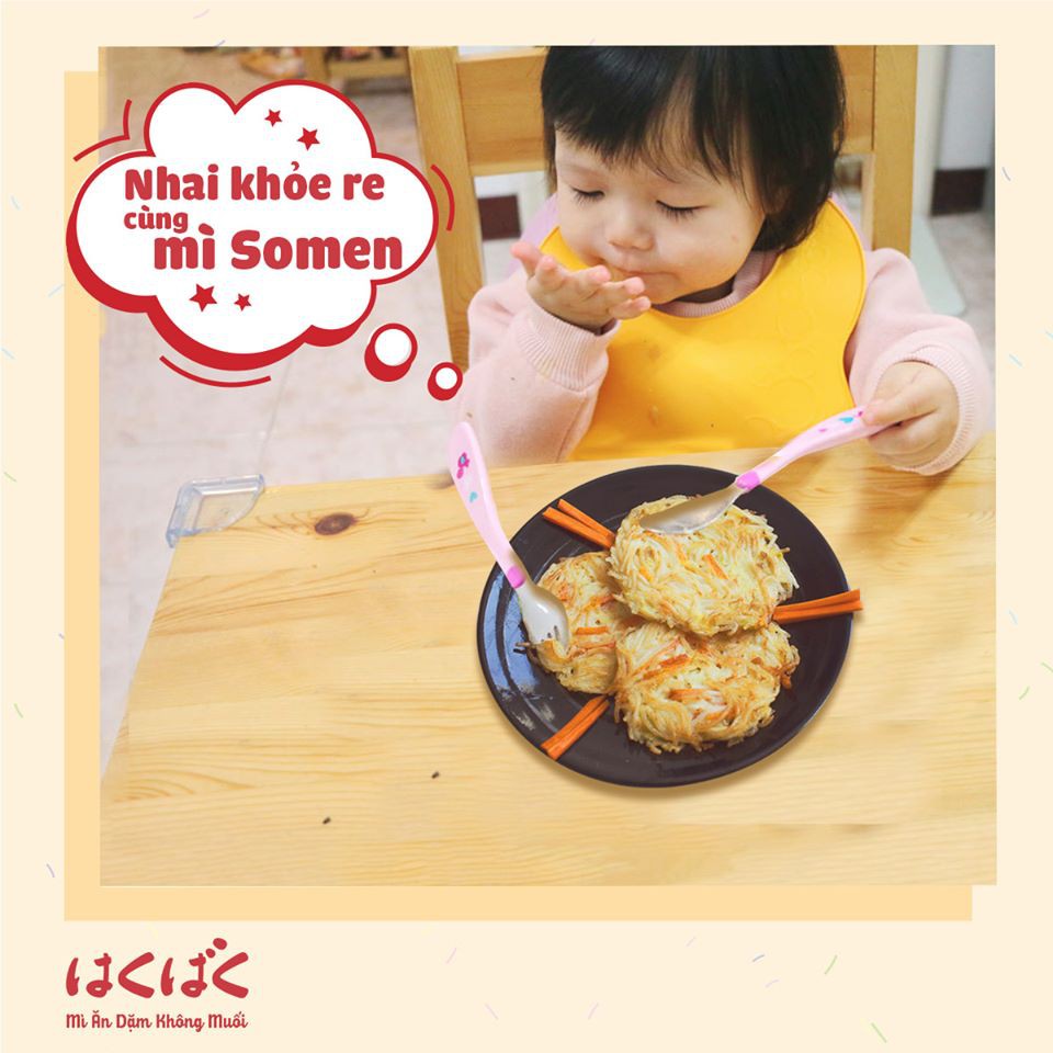 Mì ăn dặm Hakubaku Baby spaghetti cho bé từ 9 tháng chính hãng