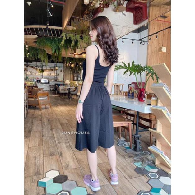 Quần ống rộng đũi xếp ly chun sau_N008