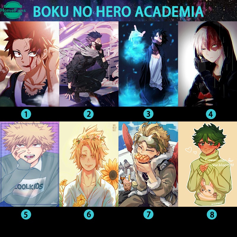 Bộ Tranh Đính Đá 5d Họa Tiết Hoạt Hình My Hero Academia Độc Đáo Kích Thước 30x40cm Diy Dùng Trang Trí Nhà Cửa