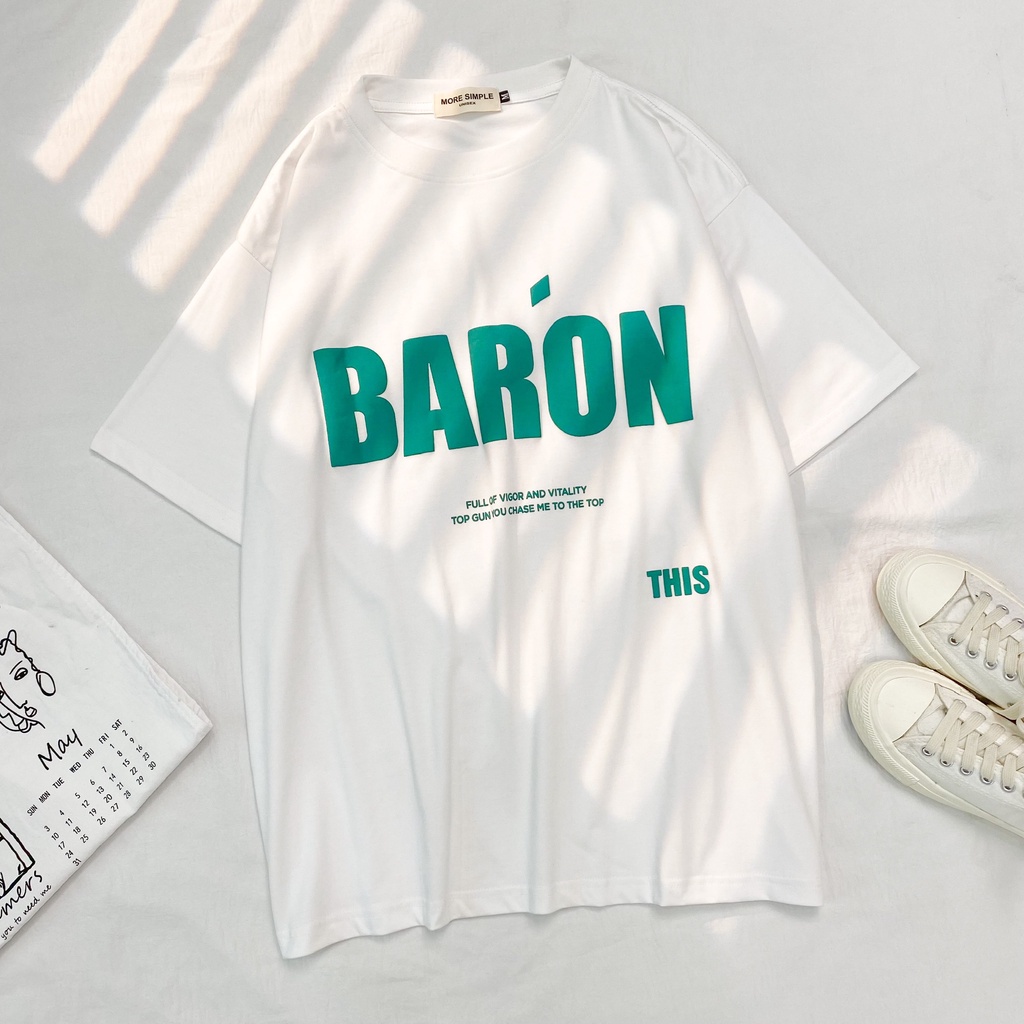 Áo Thun Tay Lỡ BARON Unisex Vải Tici Form Rộng - Tuni Store