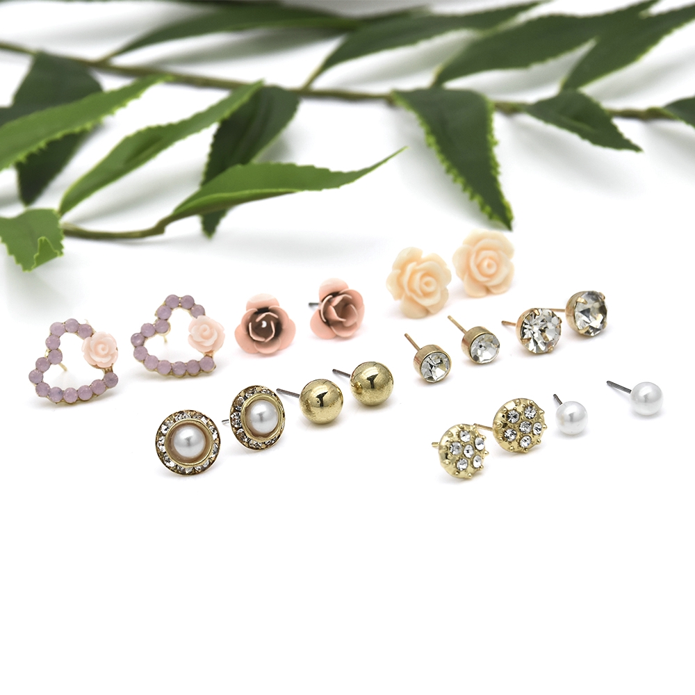 Set 9 Đôi Khuyên Tai Phong Cách Retro Thời Trang Cho Nữ