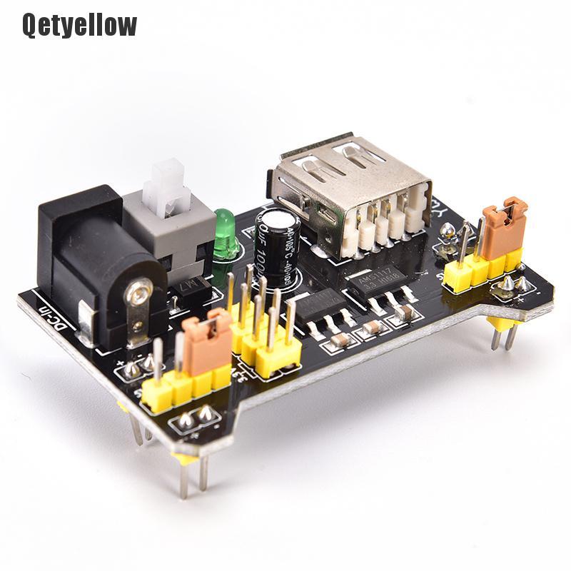 Qetyellow MB-102 Solderless Breadboard 3.3V 5V Power Supply Module, Raspberry Pi, arduino