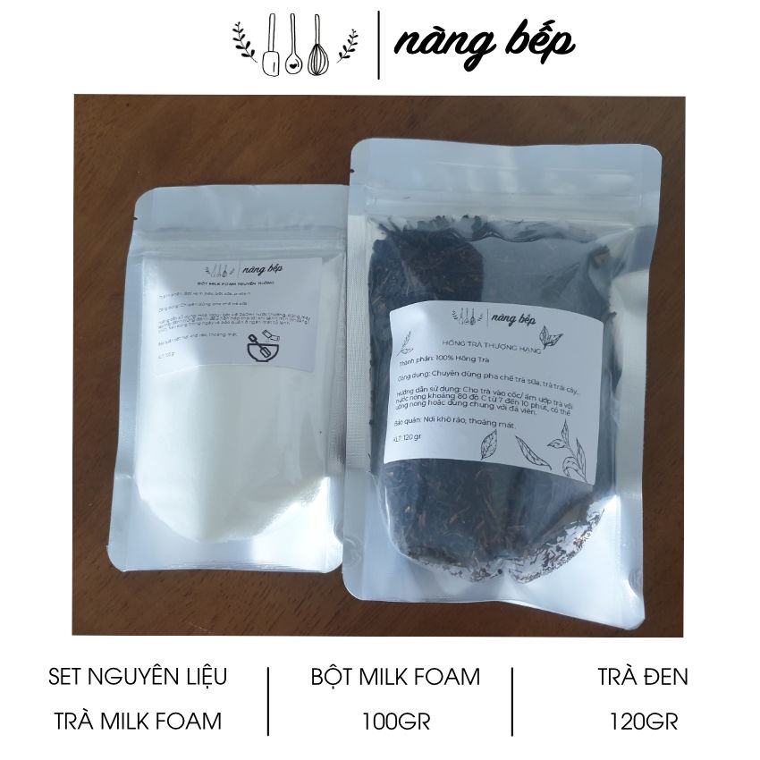 Set Trà milk foam Macchiato Nguyên liệu làm trà sữa trân châu Nàng Bếp | BigBuy360 - bigbuy360.vn