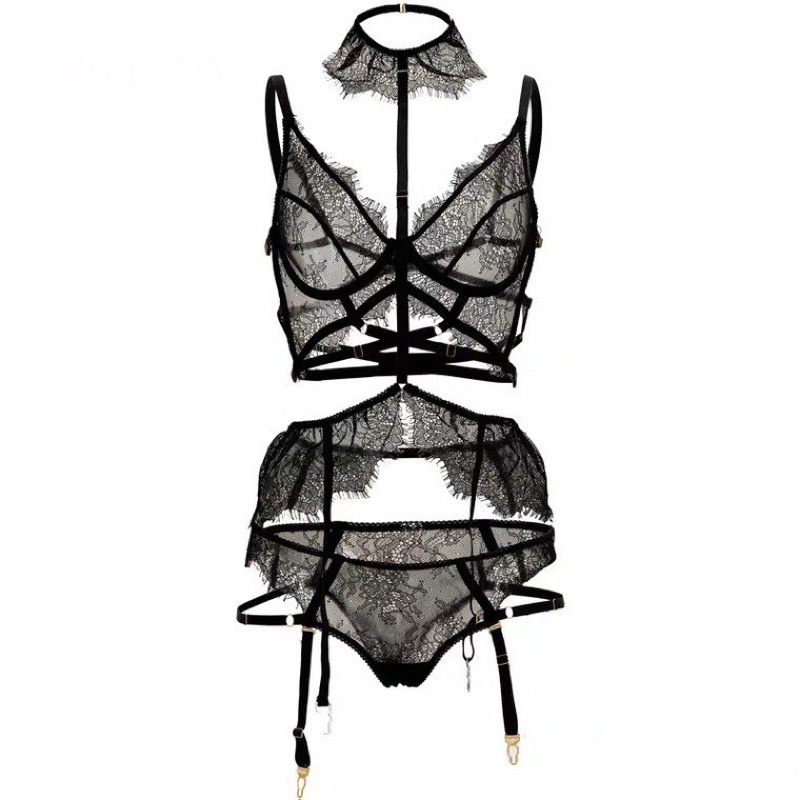 Bộ nội y Ariana Lingerie ren gọng ngực kèm đai kẹp tất LG119