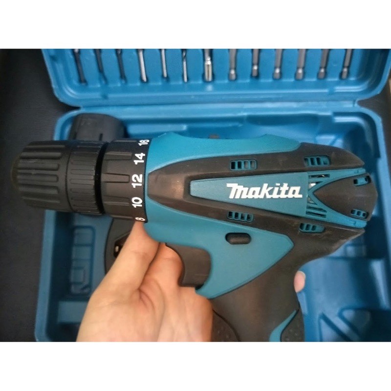 Máy khoan pin 12v, máy bắt vít Makita full đồ - Bộ máy khoan pin hàng liên doanh