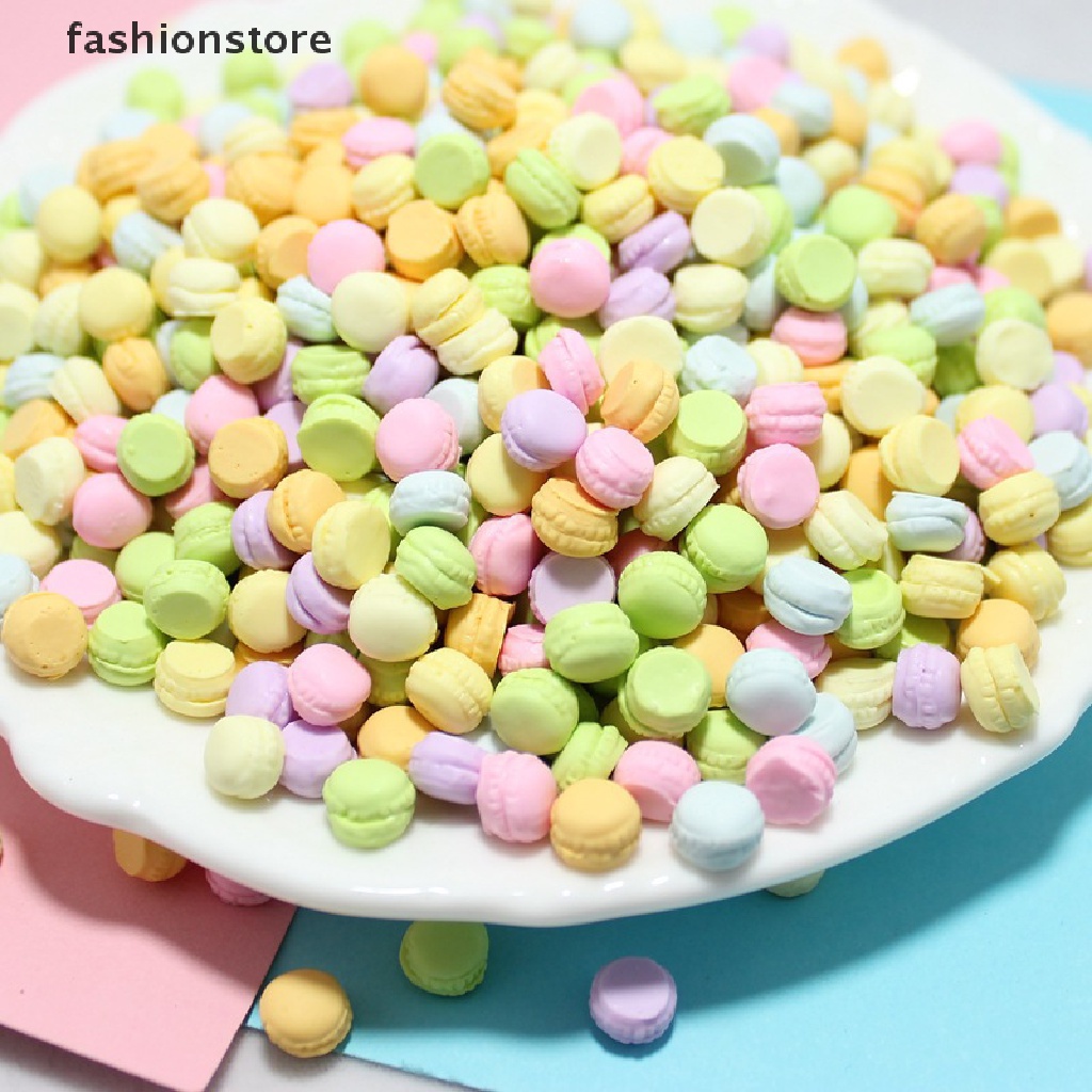 Set 12 Bánh Macaron Mini Tỉ Lệ 1 / 12 Trang Trí Nhà Búp Bê