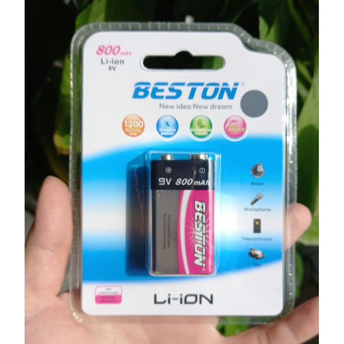 Pin sạc vuông 9V 800mAh / 9V 1000mWh/ sạc 2 khe / sạc 4 khe chính hãng Beston