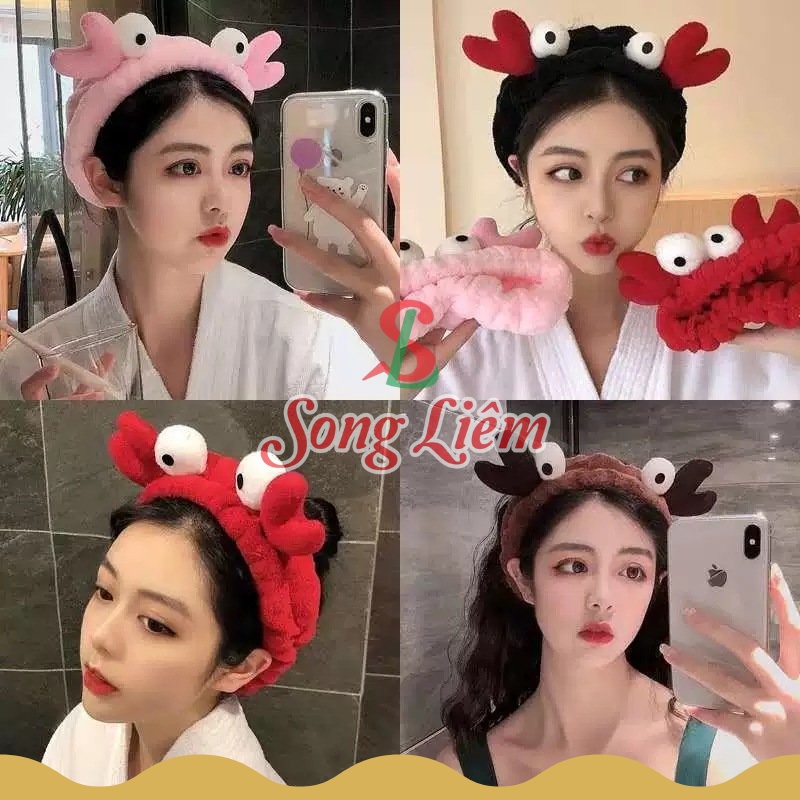 Băng đô rửa mặt tai thỏ, băng đô cài tóc sừng hươu dễ thương co giãn tiện dụng phong cách Hàn Quốc NPP Songliemshop