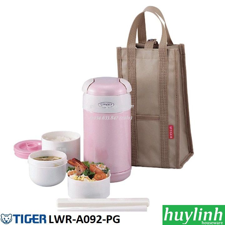 Cà men hộp cơm giữ nhiệt Tiger LWR-A092 - 3 ngăn