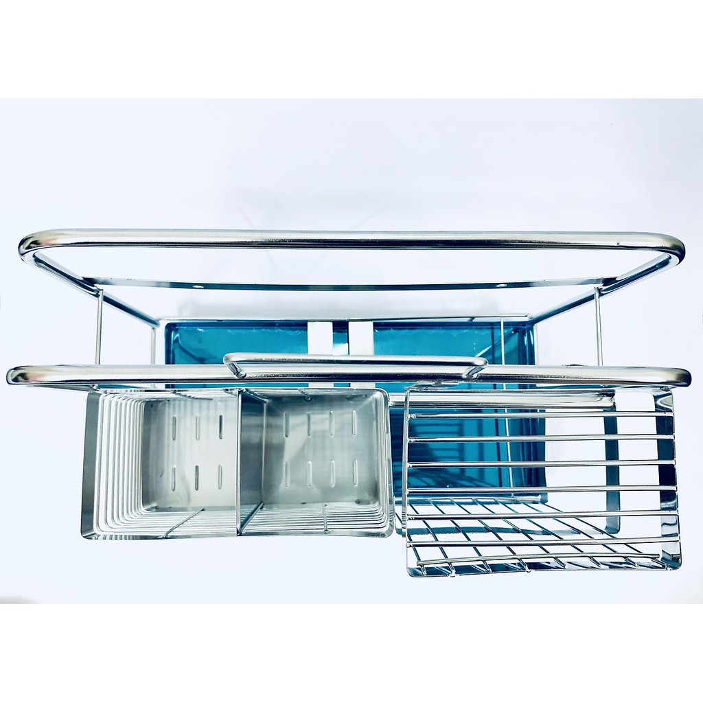 Kệ cài dao thớt, cắm đũa inox 201 cao cấp kèm khay hứng nước