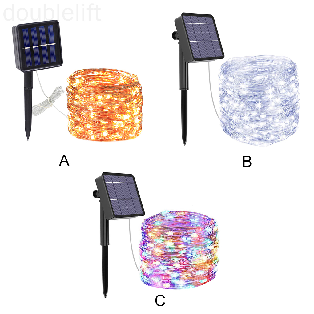 Dây Đèn Led Năng Lượng Mặt Trời Chống Thấm Nước Trang Trí Sân Vườn