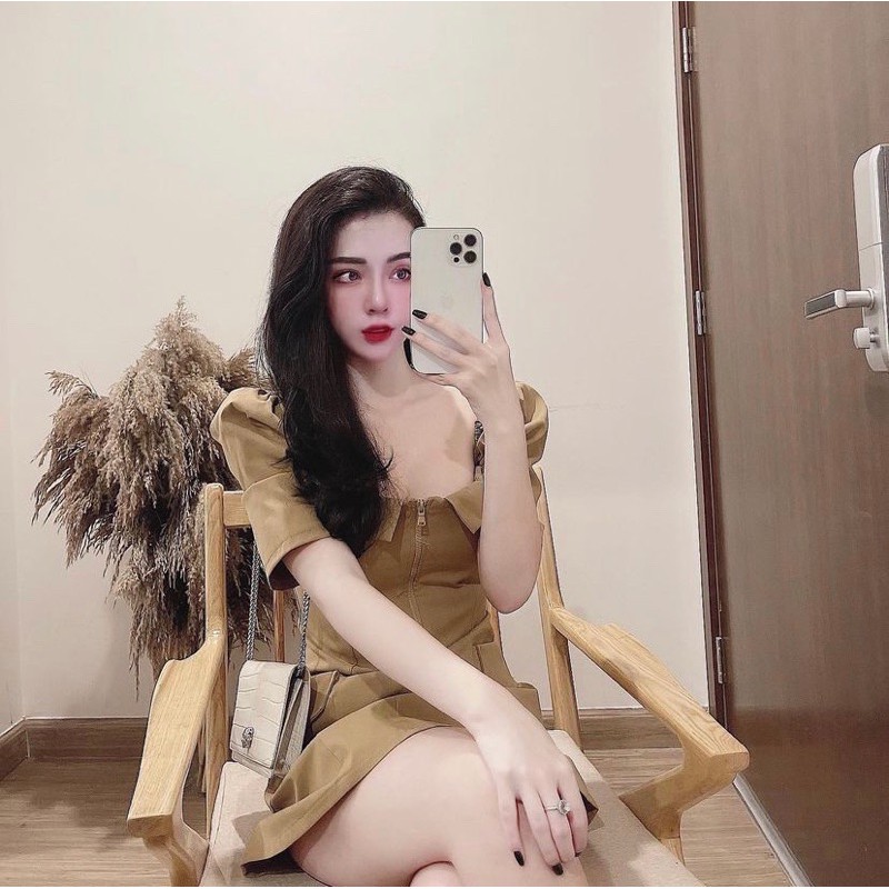 [FREESHIP - HÀNG LOẠI 1] VÁY CỔ VUÔNG CHẤT THÔ TÚI NẮP SIÊU HOT | BigBuy360 - bigbuy360.vn