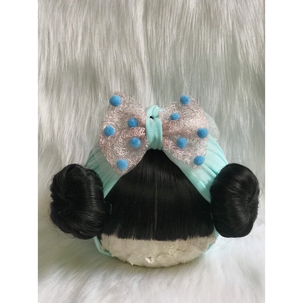 Mũ turban nơ lông