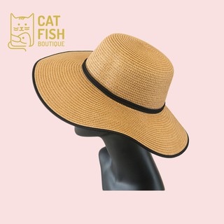 Mũ Cói Đi Biển Mũ Rộng Vành Nữ Thắt Dây Nơ Thời Trang