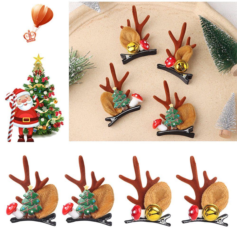 Set 2 Kẹp Tóc Phong Cách Giáng Sinh Đáng Yêu Cho Bé Gái