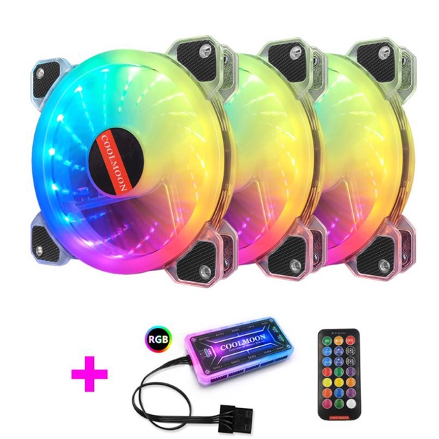 Quạt tản nhiệt Coolmoon X2 Led RGB